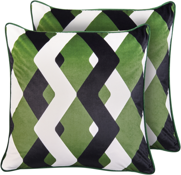 Gartenkissen 2er Set SWAY Geometrisches Muster 45 x 45 cm Bunt