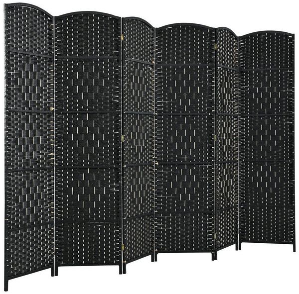 COSTWAY Paravent, Outdoor 6 TLG. Raumteiler 273x180cm klappbar