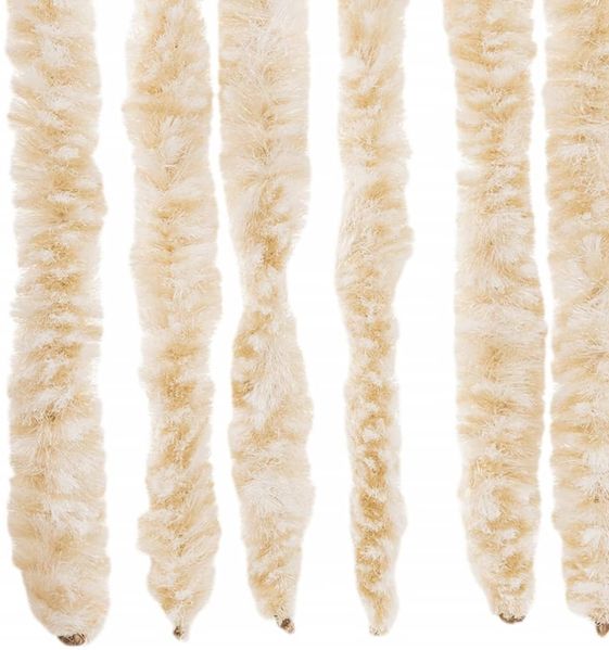 vidaXL Fliegenvorhang Beige und Weiß 56x185 cm Chenille 377339 Bild 5