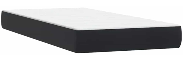 vidaXL Boxspringbett mit Matratze Schwarz 90x210 cm Samt 3317681 Bild 5