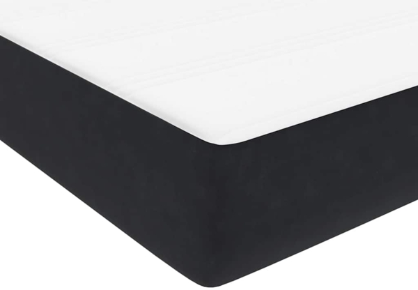 vidaXL Boxspringbett mit Matratze Schwarz 90x210 cm Samt 3317681 Bild 8