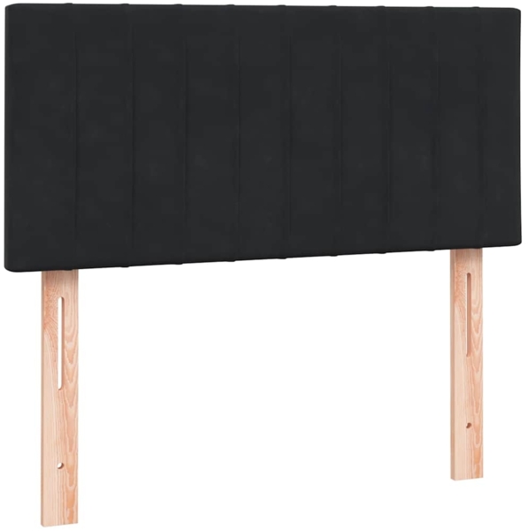 vidaXL Boxspringbett mit Matratze Schwarz 90x210 cm Samt 3317681 Bild 6