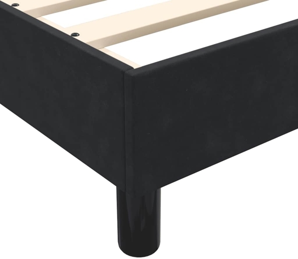 vidaXL Boxspringbett mit Matratze Schwarz 90x210 cm Samt 3317681 Bild 9