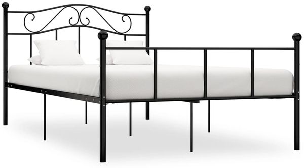Bettgestell Schwarz Metall 160×200 cm [284527]