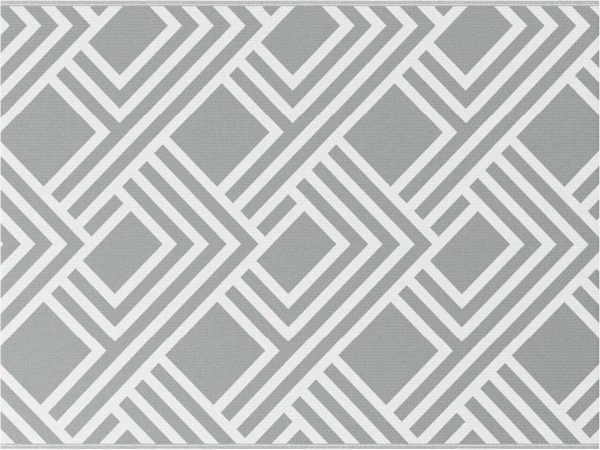 vidaXL Outdoor-Teppich Geometrisch ARAKIL Grau und Weiß 400x300 cm 42003573