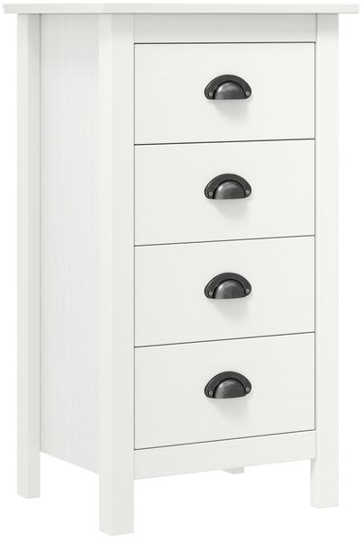 vidaXL Sideboard Hill Weiß 46x35x80 cm Massivholz Kiefer 288912