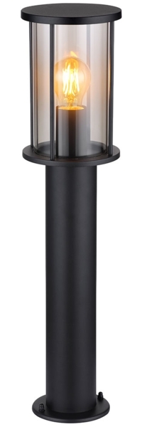 Stehlampe Außenleuchte, Metall, schwarz, wetterfest, H 60 cm