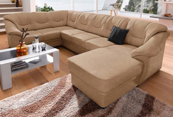 sit&more Wohnlandschaft Savona U-Form, wahlweise mit Bettfunktion, inklusive Federkern, frei im Raum stellbar
