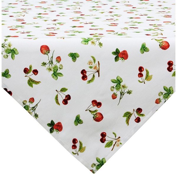 REDBEST Mitteldecke Mitteldecke, Baumwolle Motiv: Früchte/Blatt
