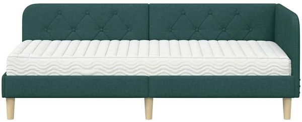vidaXL Eckbettgestell Dunkelgrün 80 x 200 cm Stoff 3394105 Bild 5