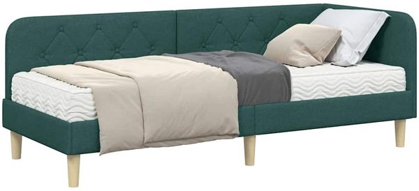 vidaXL Eckbettgestell Dunkelgrün 80 x 200 cm Stoff 3394105 Bild 3