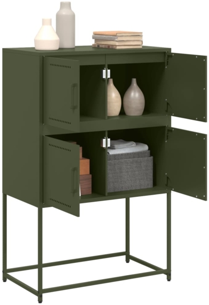 vidaXL Sideboard Olivgrün 68,5x38,5x107 cm Stahl 846486 Bild 4