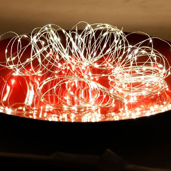 LED-Drahtlichterkette mit Timer 21,9m 200 Micro-LEDs Warmweiß Lichterkette Deko