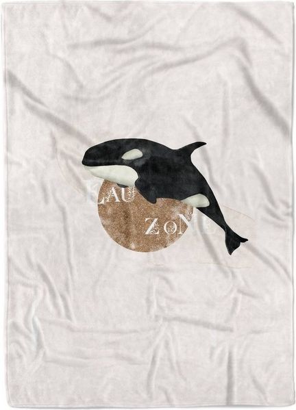 Sinus Art Handtücher Handtuch Strandhandtuch Saunatuch Kuscheldecke Kunstvoll Ozean Killerwal Orca Motiv, Baumwolle-Polyester-Mix (1-St), Handtuch