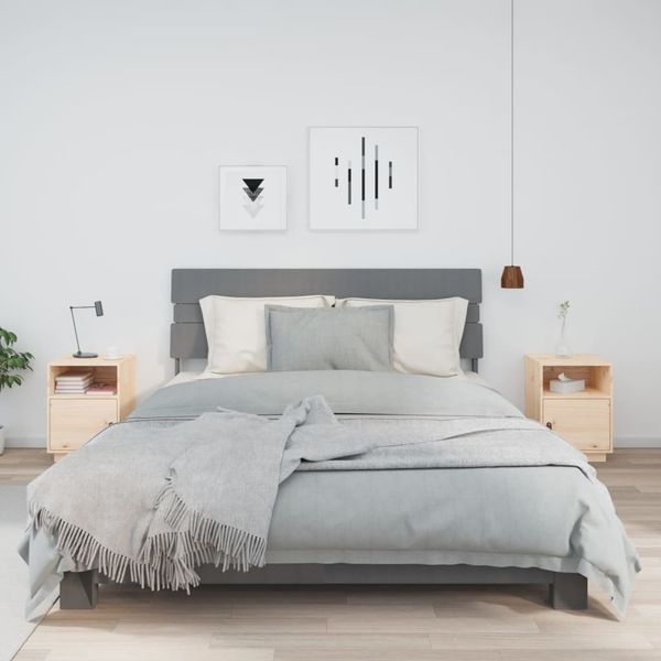 vidaXL Nachttische 2 Stk. 40x34x55 cm Massivholz Kiefer 818316