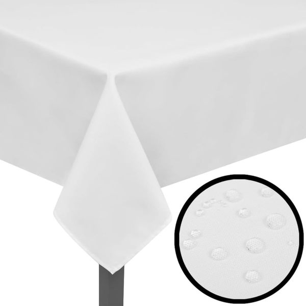 5 Tischdecken Weiß 220 x 130 cm 130804