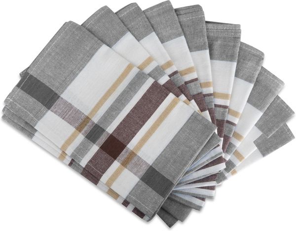 Aspero Geschirrtuch 10 Geschirrtücher Toffee Stripe, (10er Pack)