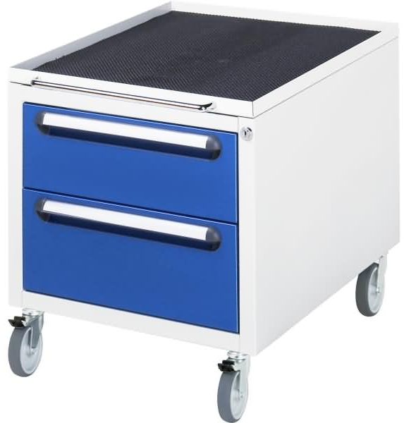 Rau Rollcontainer 480x600x540mm 2xSchublade lichtgrau/enzianblau