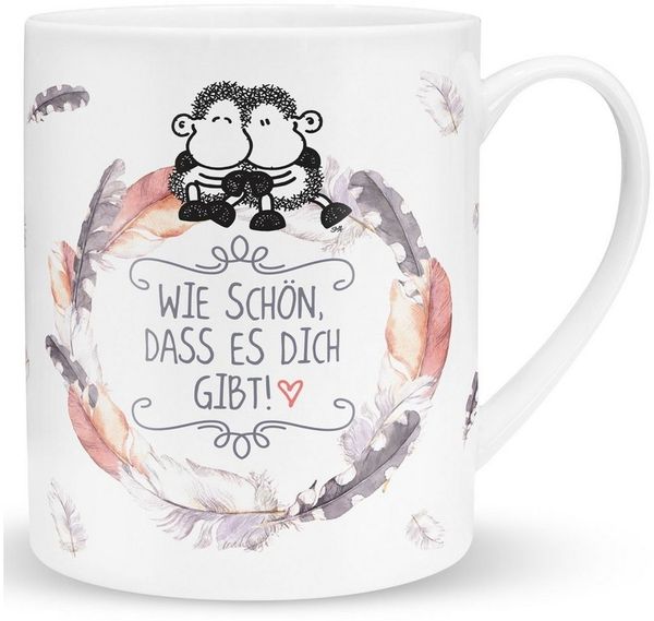 Sheepworld - XL Geschenk- Kaffee- Tasse "Schön dass es dich gibt" 0,6l Box 45397