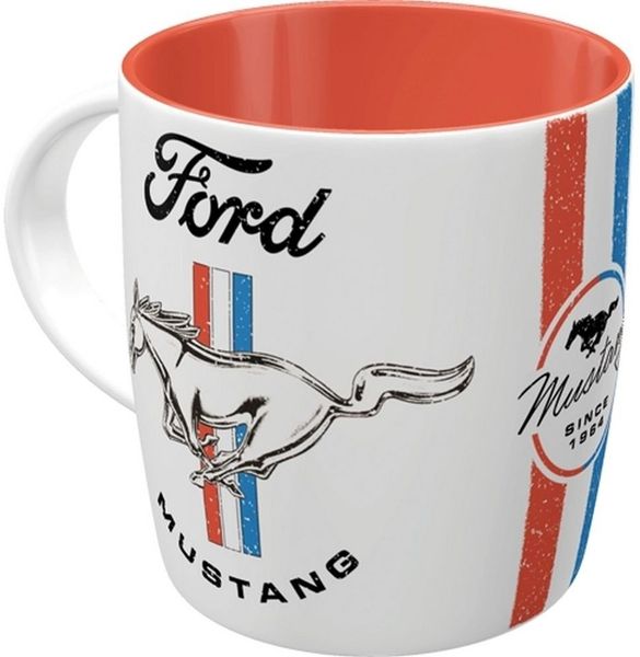 Nostalgic-Art Tasse Kaffeetasse - Ford - Ford Mustang Horse & Stripes Logo