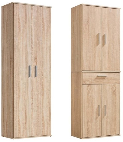 mokebo® Mehrzweckschrank Set 2-teilig 'Die Allzweckwaffe', Schrank-Set mit Mehrzweckschrank & Aktenschrank in Sonoma Eiche BZW. Braun, auch als Moderne Wohnwand Bild 4