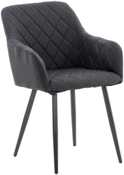Esszimmerstuhl LISAN - Stoff Schwarz 47x44x84 cm | Essstühle Esszimmerstühle Küchenstühle Wohnzimmerstühle