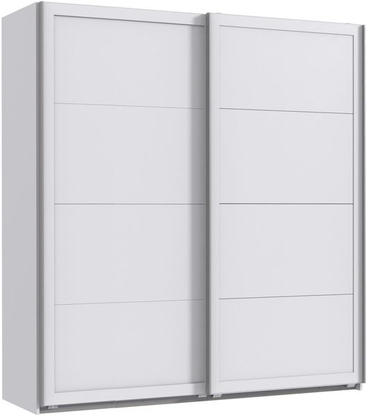 Kleiderschrank Chalet in Weiß als Drehtürenschrank oder Schwebetürenschrank, verschiedene Varianten - Schwebetürenschrank 180 cm (ohne Spiegel)