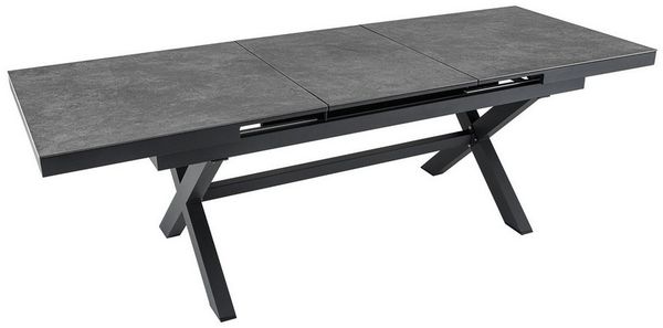 riess-ambiente Gartentisch EMPIRE 180-240cm anthrazit (Einzelartikel, 1-St), Outdoor · Keramik · Aluminium · ausziehbar · Terrasse · Modern Design