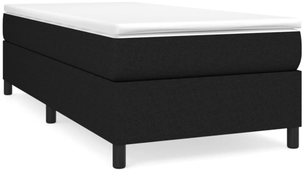 vidaXL Boxspringbett mit Matratze Schwarz 100x200 cm Stoff 3144401