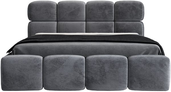 Polsterbett MONAKO 180x200 ohne Matratze mit Bettkasten und Lattenrost. Farbe: Anthracite 18 Bild 3