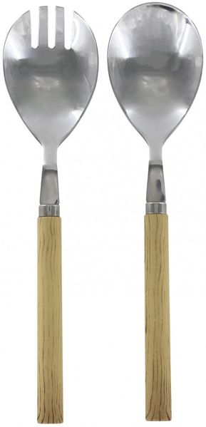 Chic Antique - Salatbesteck 2 teilig "Linas" L 21 cm Holzoptik Natur 61082300