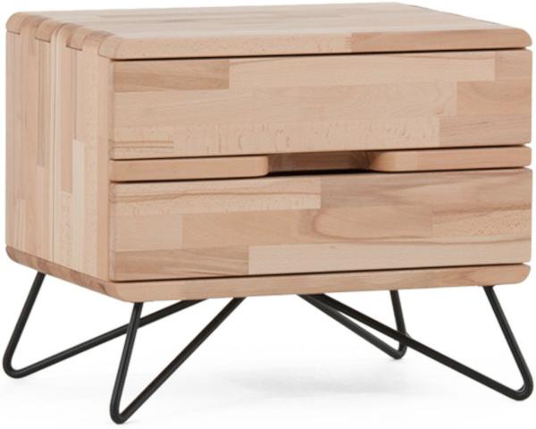 Dico Massivholz Wildeiche Nachttisch Beistelltisch Atlanta 960.21 22 Wildeiche hell geölt