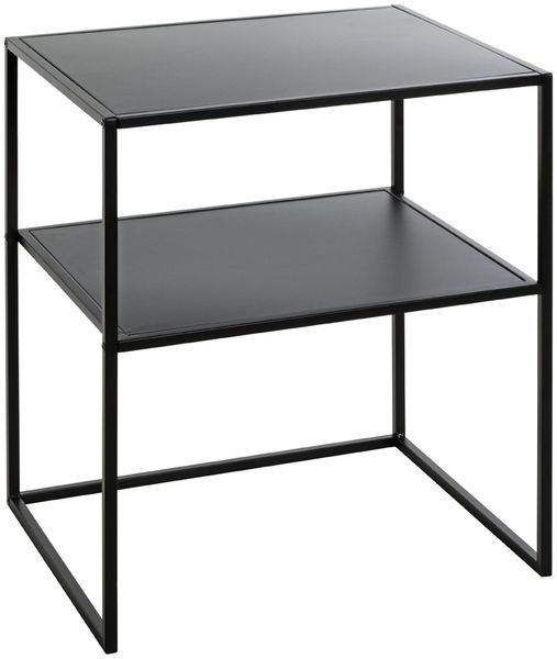 Beistelltisch >25555< in schwarz, Metall - 50x60x40cm (BxHxT)