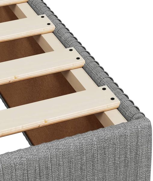 vidaXL Boxspringbett mit Matratze Hellgrau 160x200 cm Stoff 3292114 Bild 11
