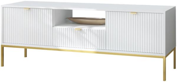 TV-Lowboard Sivone Gold RTV154 (Farbe: Weiß)