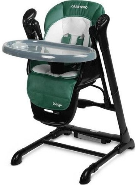 Caretero Hochstuhl + Schaukel INDIGO SCHWARZ GRÜN