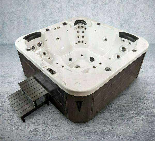 XXL Luxus SPA LED Whirlpool SET 215x215 Farblicht Outdoor+Indoor-Pool 5 Pers. 2024