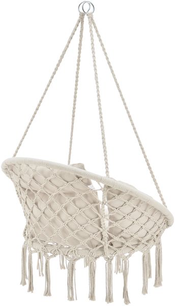 casa.pro 'Kailua' Hängesessel, mit Kissen, creme, für Indoor & Outdoor, bis 150 kg belastbar Bild 2