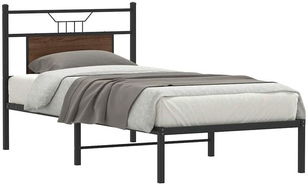 vidaXL Bettgestell ohne Matratze Braun Eiche 90x200 cm Holzwerkstoff 4106834