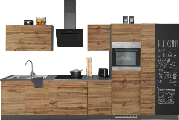 KOCHSTATION Küchenzeile KS-Trier, ohne E-Geräte, Breite 370 cm Bild 1