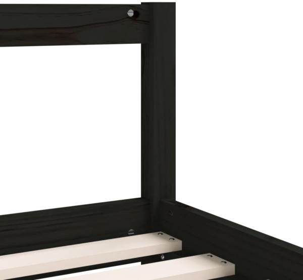 vidaXL Kinderbett mit Schubladen Schwarz 90x200 cm Massivholz Kiefer 834410 Bild 5