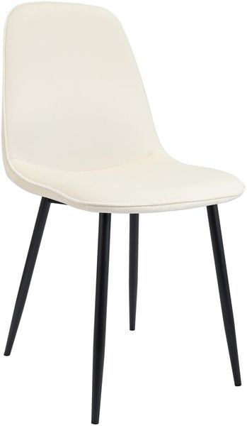Esszimmerstuhl RAZON - Samt Creme 45x54x88 cm | Essstühle Esszimmerstühle Küchenstühle Wohnzimmerstühle