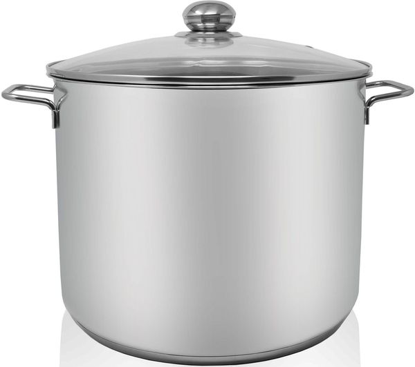 KARL KRÜGER Kochtopf Jumbo mit Glasdeckel 17 Liter Ø30cm Edelstahl