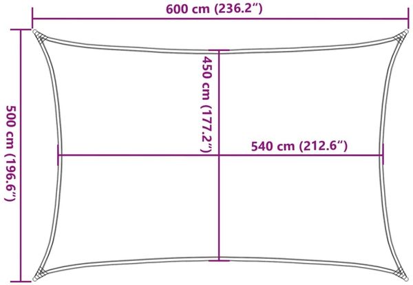 vidaXL Sonnensegel 160 g/m² Rechteckig Sandfarben 5x6 m HDPE 4002048 Bild 10