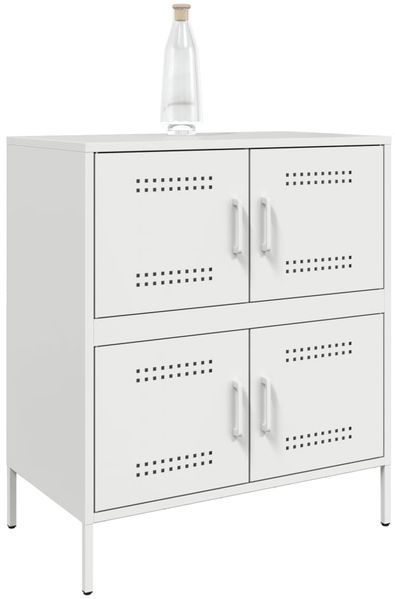 Sideboard, Kommode Weiß 68x39x79 cm Stahl j3309p Bild 4