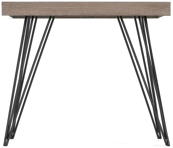 Design Couchtisch GRIGIO 50cm hellgrau Eichen-Optikschwarzes Metallgestell Bild 3