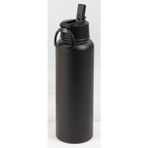 8x Isolierflasche Edelstahl 1200ml matt mit Kunststoffdeckel doppelwandig auslaufsicher für Heiß- und Kaltgetränke robust ideal für Büro Reise und Freizeit