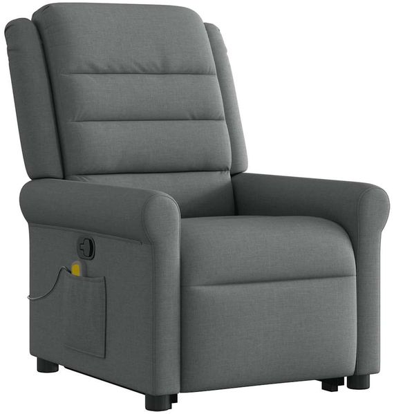 vidaXL Massagesessel mit Aufstehhilfe Dunkelgrau Stoff 3303325 Bild 4