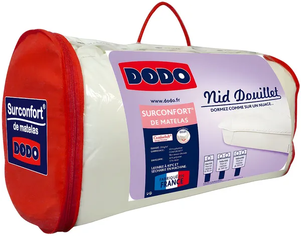 DODO - NID DOUILLET Topper StoffStoffStoff Weiß - B 140 cm x H 5 cm x L 190 cm