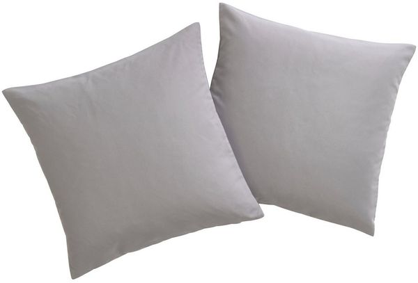 OTTO home Dekokissen Raja, einfarbig, Kissenhüllen ohne Füllung, 40 x 40 cm, 2er-Set, Mikrofaser